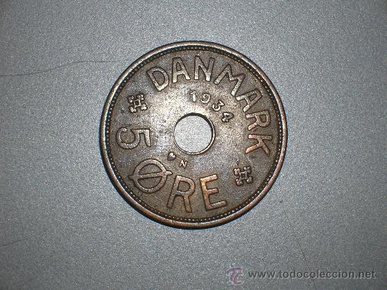 Monedas antiguas de Europa: dinamarca 5 ore 1934 (2143) - Foto 1
