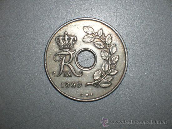 Monedas antiguas de Europa: dinamarca 25 ore 1969 (2167) - Foto 1