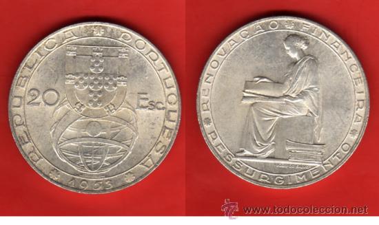 Monedas antiguas de Europa: PORTUGAL 20 ESCUDOS 1953, REFORMA FINANCIERA