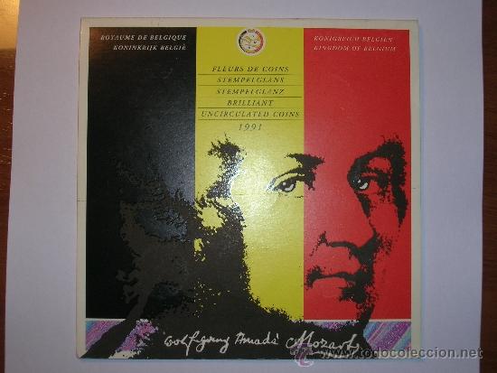 Moedas antigas da Europa: B&eacute;lgica cartera oficial monedas a&ntilde;o 1991 (4665)