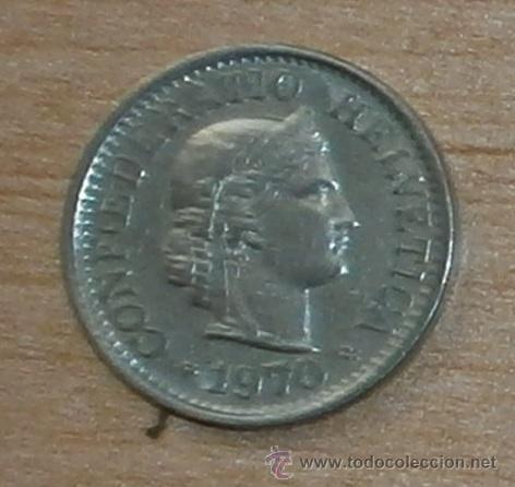 Monedas antiguas de Europa: MONEDA 10 CENTAVOS / C&Eacute;NTIMOS - CONFEDERACI&Oacute;N / CONFEDERATIO HELV&Eacute;TICA - 1970 - POCO CIRCULADA