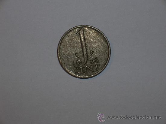 Monedas antiguas de Europa: Holanda 1 centimo 1954 (2684) - Foto 1