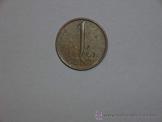 Monedas antiguas de Europa: Holanda 1 centimo 1961 (2691) - Foto 1