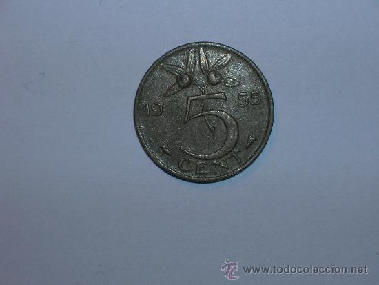 Monedas antiguas de Europa: Holanda 5 centimos 1955 (2723) - Foto 1
