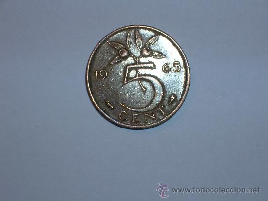 Monedas antiguas de Europa: Holanda 5 centimos 1965 (2725) - Foto 1