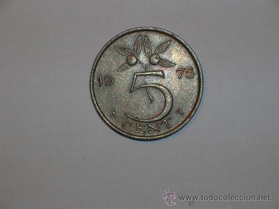 Monedas antiguas de Europa: Holanda 5 centimos 1975 (2727) - Foto 1