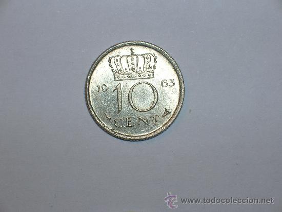 Monedas antiguas de Europa: Holanda 10 centimos 1963 (2740) - Foto 1