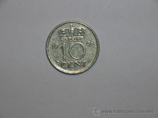 Monedas antiguas de Europa: Holanda 10 centimos 1968 (2742) - Foto 1
