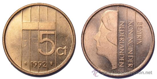 Monedas antiguas de Europa: HOLANDA. 5 C&Eacute;NTIMOS 1992. - Foto 1