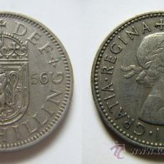 Monete antiche di Europa: INGLATERRA - AÑO 1956 ONE SHILLING. Lote 38490366