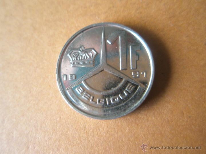 Monedas antiguas de Europa: MONEDA DE B&Eacute;LGICA-1 FRANC-1991-BALDUINO--. - Foto 2
