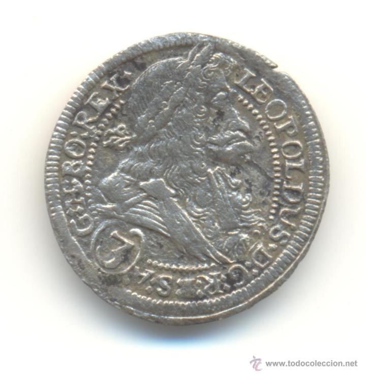 Monedas antiguas de Europa: TRES KREUZERS DEL A&Ntilde;O 1705 DEL EMPERADOR LEOPOLDO DE AUSTRIA.