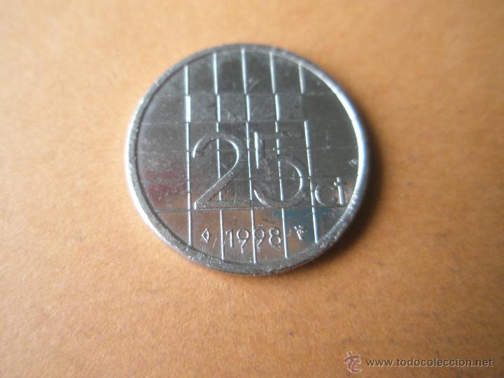 Monedas antiguas de Europa: MONEDA DE HOLANDA-25 CENT-1998-. - Foto 2