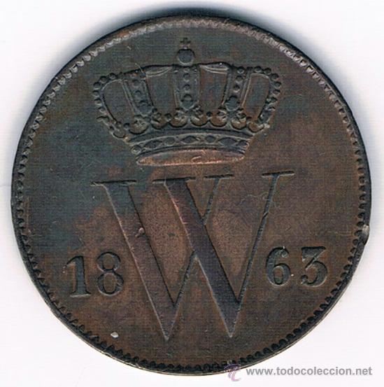 Monedas antiguas de Europa: HOLANDA. GUILLERMO III. 1 C&Eacute;NTIMO 1.863 - Foto 2