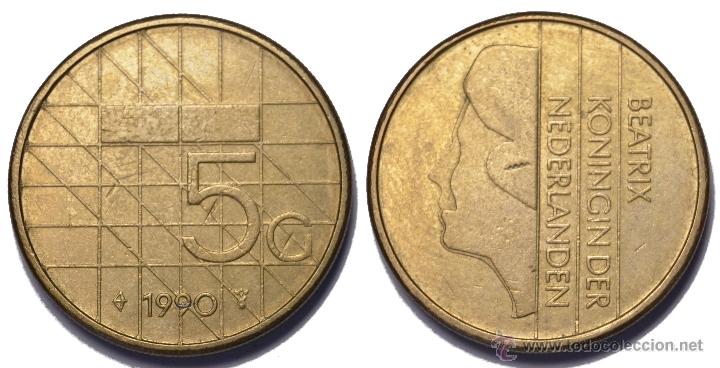 Monedas antiguas de Europa: HOLANDA. 5 GULDEN 1990 - Foto 1