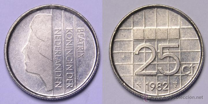 Monedas antiguas de Europa: HOLANDA. 25 C&Eacute;NTIMOS 1982 - Foto 1