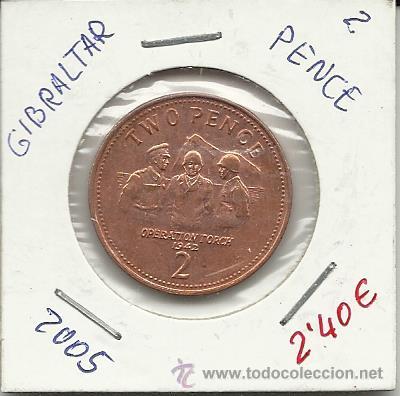 Monedas antiguas de Europa: GIBRALTAR 2 PENCE DE 2005 - Foto 1