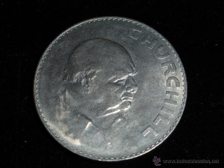 Monedas antiguas de Europa: MONEDA CONMEMORATIVA DE CHURCHILL