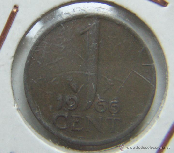 Monedas antiguas de Europa: Moneda de Holanda 1 cent 1966 - Foto 1