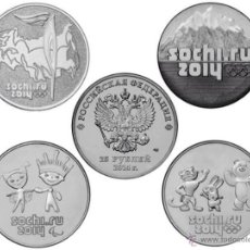 Monedas antiguas de Europa: RUSSIA 4 X 25 RUBLOS 2014 - SOCHI 2014 RUSIA - RUSSLAND - SERIE 4 X 25 RUBLES **NUMISBUR***
