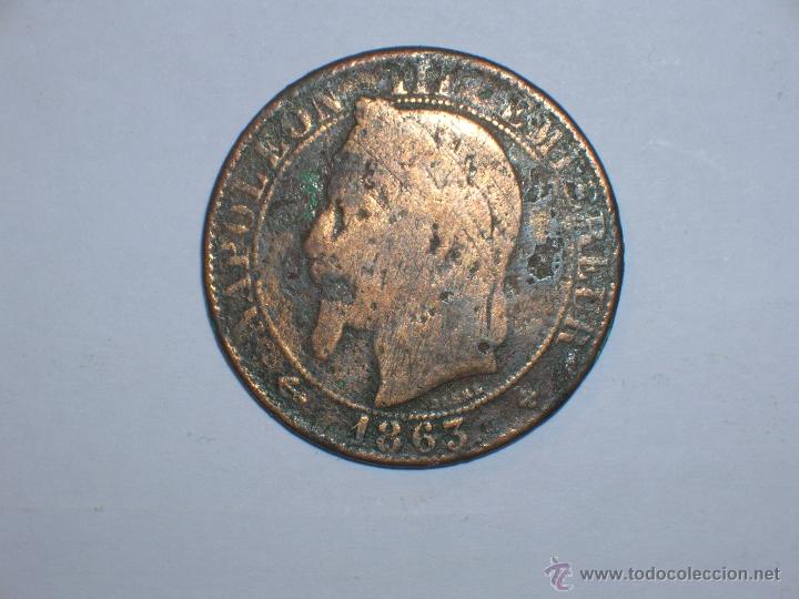 Monedas antiguas de Europa: FRANCIA 5 CENTIMOS 1863 BB (5399) - Foto 1