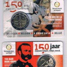 Monedas antiguas de Europa: MONEDA CONMEMORATIVA DE 2 € BÉLGICA 2014. CRUZ ROJA EN COINCARD.. Lote 169939325