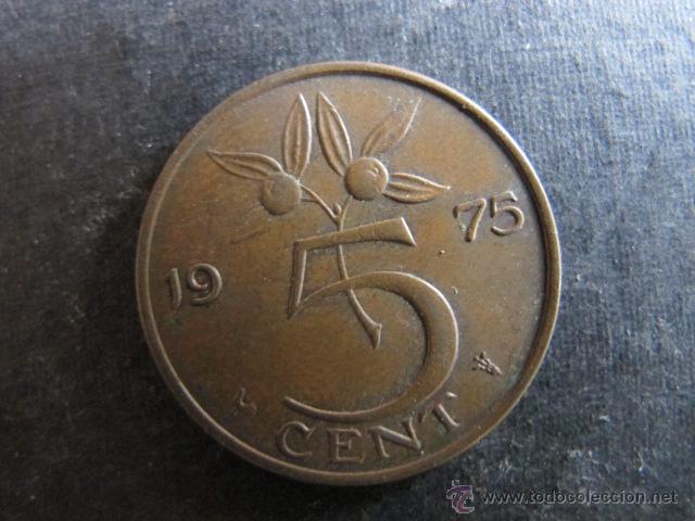 Monedas antiguas de Europa: Moneda holanda 1975 5 centimos - Foto 2