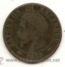 Monedas antiguas de Europa: Francia. 5 c&eacute;ntimos de 1855 - Foto 1