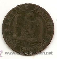 Monedas antiguas de Europa: Francia. 5 c&eacute;ntimos de 1855 - Foto 2