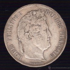 Monedas antiguas de Europa: LOUIS PHILIPPE I. 5 FRANCOS. 1833. PLATA