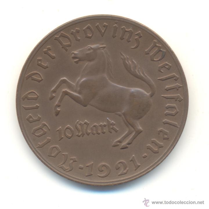 Monedas antiguas de Europa: BONITOS 10 MARCOS DEL A&Ntilde;O 1921 WESTFALIA WESTPHALIA ALEMANIA