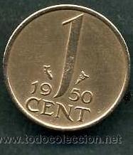 Monedas antiguas de Europa: HOLANDA 1 CENT DE 1950 - N&ordm;1 - Foto 2