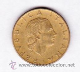 Monedas antiguas de Europa: MONEDA &middot;&middot; 200 LIRE , REPVBLICA ITALIANA&middot;&middot; 1978 .
