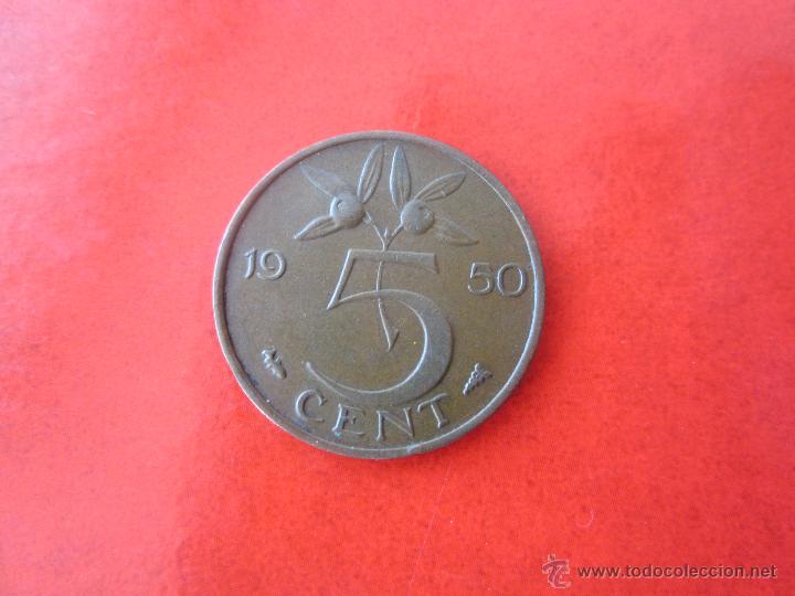 Monedas antiguas de Europa: Holanda. 5 centimos de 1950 - Foto 2