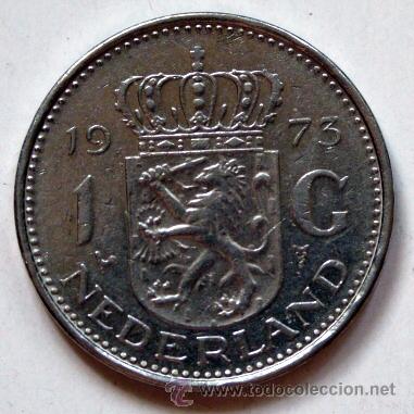 Monedas antiguas de Europa: Moneda de HOLANDA 1 GULDEN 1973 - Foto 1