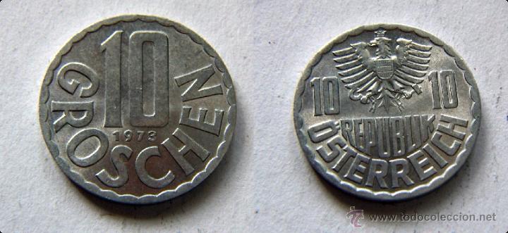Monedas antiguas de Europa: Moneda de AUSTRIA 10 GROSCHEN 1973 - Foto 1