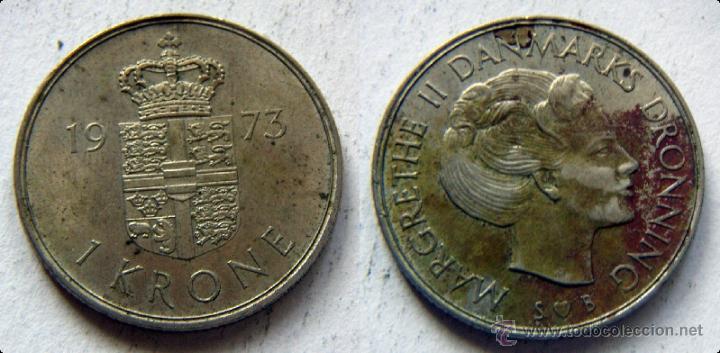 Monedas antiguas de Europa: MONEDA DE DINAMARCA 1 CORONA 1973 - Foto 1