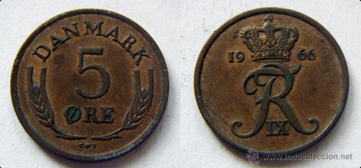 Monedas antiguas de Europa: MONEDA DE DINAMARCA. 5 ORE 1966 - Foto 1