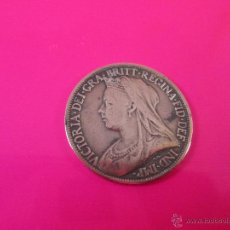 Monedas antiguas de Europa: AªMONEDA-GRAN BRETAÑA-REINA VICTORIA-FAR THING-1901-COBRE-21 MM.D-VER FOTOS. Lote 42434148