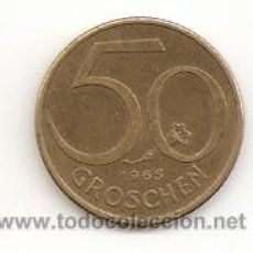 Monedas antiguas de Europa: BUSCADA Y ESCASA MONEDA 50 GROSCHEN 1965 REPUBLIK OSTERREICH 3,05GR-19MM. COBRE MBC+