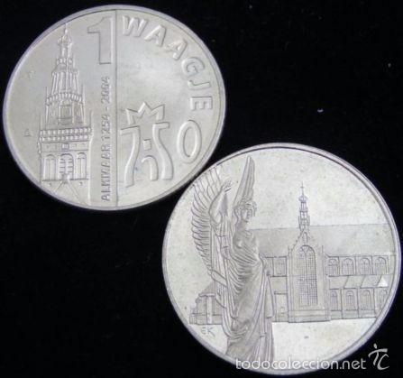 Monedas antiguas de Europa: HOLANDA PROVINCIA DE ALKMAAR - 5 MODELOS DE MONEDAS 1 WAAGJE CONMEMORATIVOS - Foto 2 - 55141842