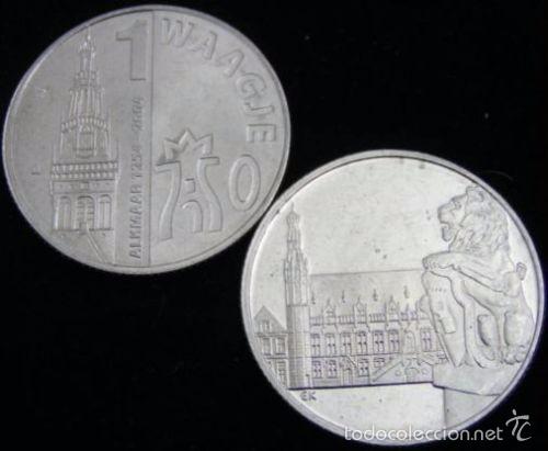 Monedas antiguas de Europa: HOLANDA PROVINCIA DE ALKMAAR - 5 MODELOS DE MONEDAS 1 WAAGJE CONMEMORATIVOS - Foto 4 - 55141842