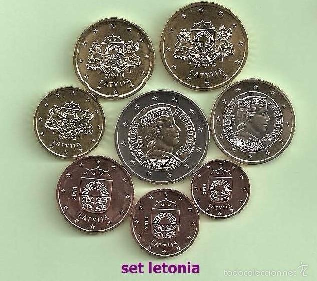 Monedas antiguas de Europa: Set euros Letonia 2014 - Foto 1