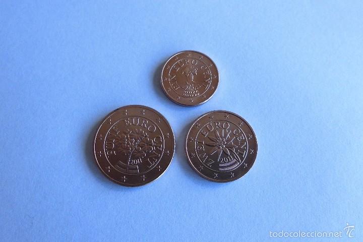 Monedas antiguas de Europa: Austria 2011 1, 2 y 5 centimos SC - Foto 1