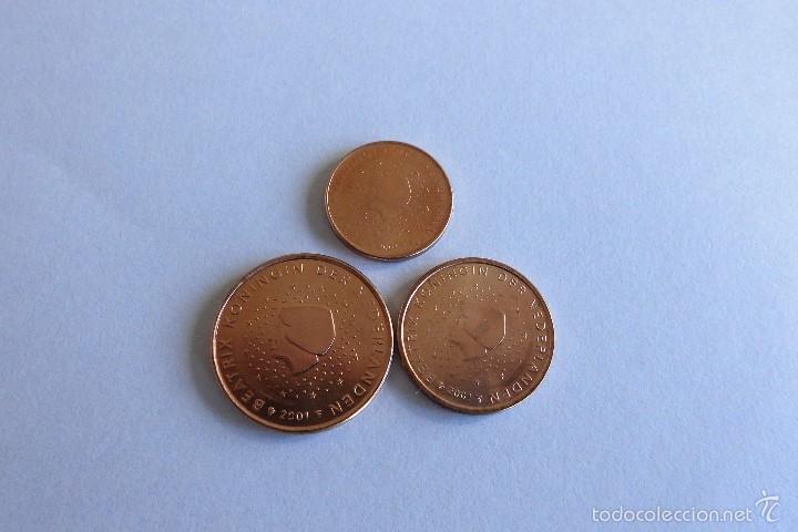 Monedas antiguas de Europa: Holanda 2001 1, 2 y 5 centimos SC - Foto 1