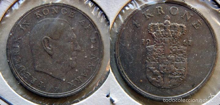 Monedas antiguas de Europa: MONEDA DE DINAMARCA 1961 1 KRONE - Foto 1