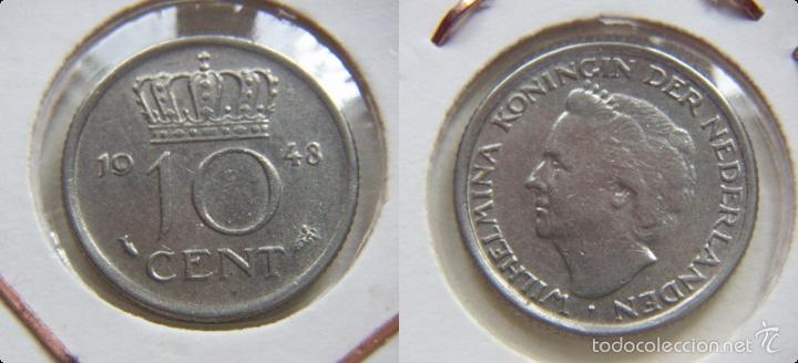 Monedas antiguas de Europa: MONEDA DE HOLANDA 10 CENT 1948 - Foto 1