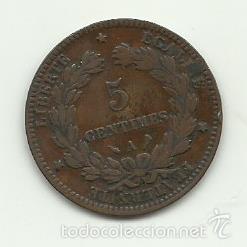 Monedas antiguas de Europa: FRANCIA MONEDA DE 5  CENTIMES DE 1897 - Foto 2
