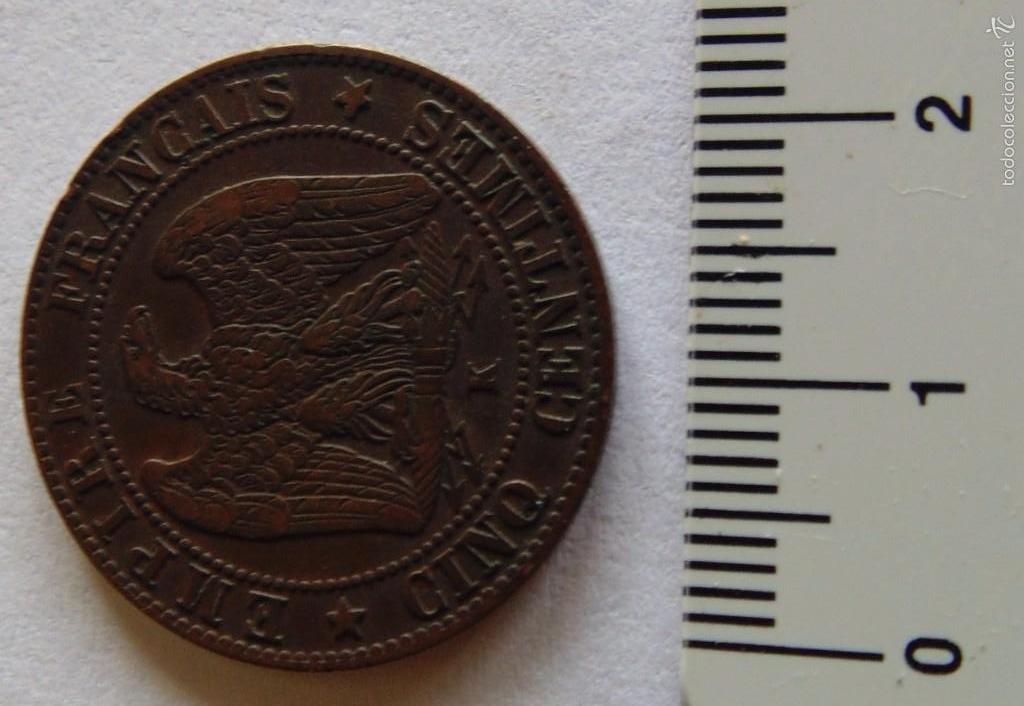 Monedas antiguas de Europa: 5 c&eacute;ntimos, Napole&oacute;n III - Foto 1