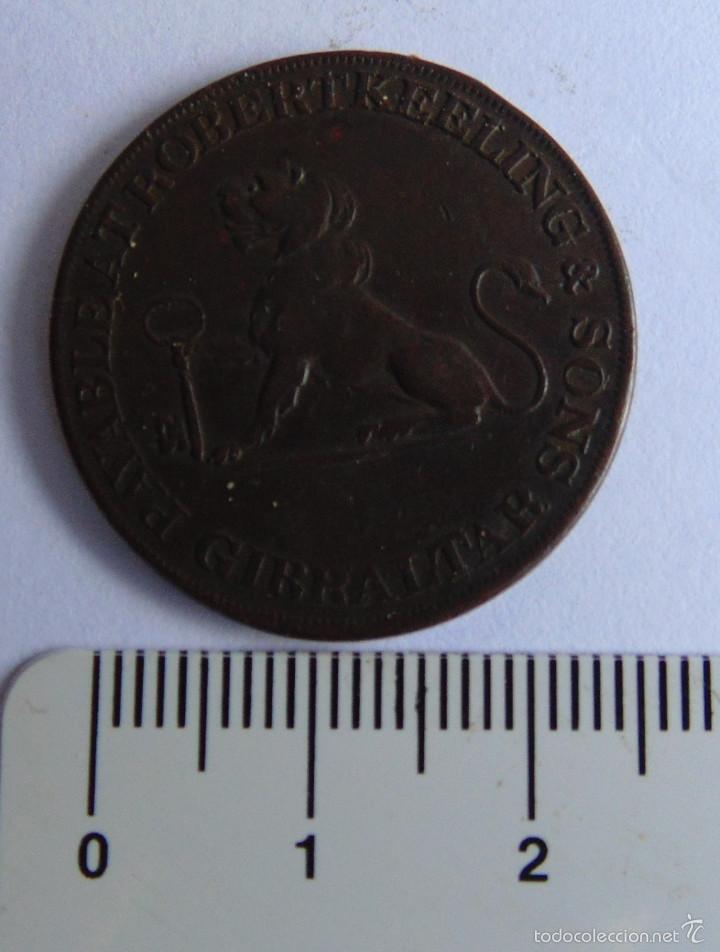Monedas antiguas de Europa: Token o jet&oacute;n de Gibraltar - Foto 1